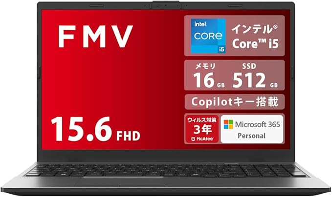 ■【新品】富士通 FMVWK3E155_AZ Note E WE1-K3《Core i5-1335U/メモリ 16GB/SSD 512GB/15.6インチ/Windows 11/Microsoft Office付き》