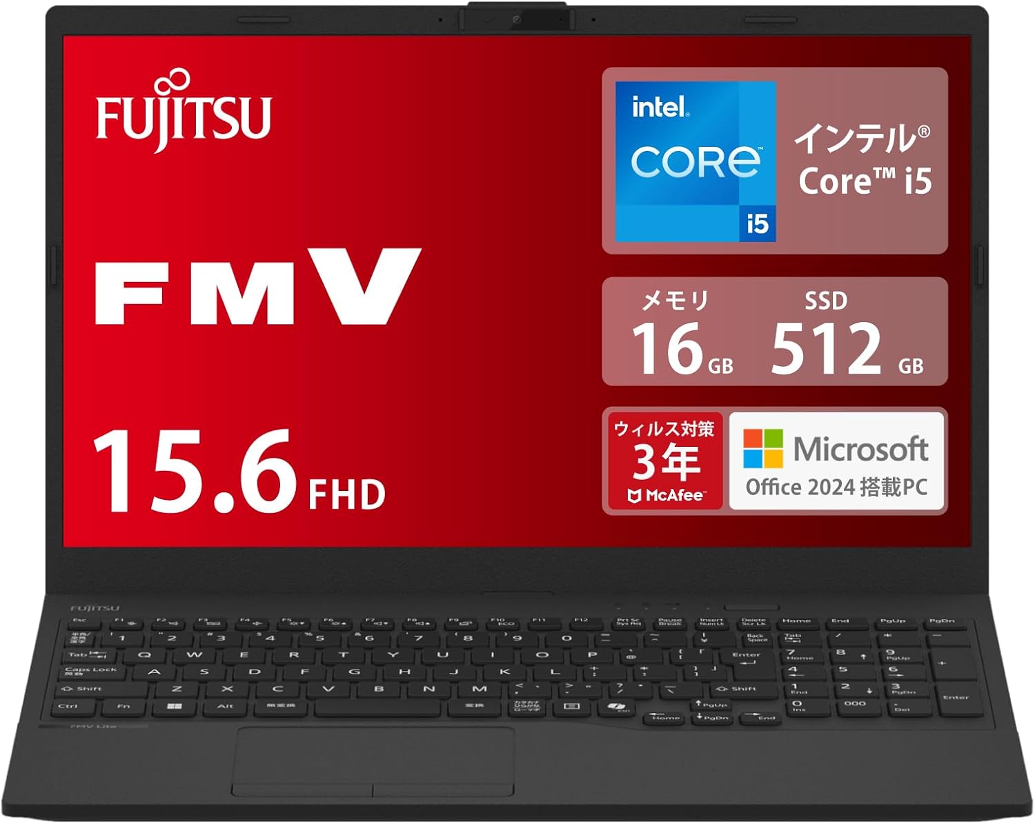 富士通 FMVWJ2A152_AZ FMV Lite WA1/J2 《Core i5/メモリ 16GB/SSD 512GB/15.6インチ/Windows 11/Microsoft Office付き》... fixed