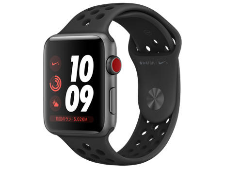 Apple Watch Nike+ Series 3 GPS+Cellularモデル 42mm MTH42J/A [アンスラサイト/ブラックNikeスポーツバンド]