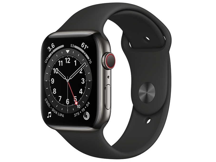 Apple Watch Series 6 GPS+Cellularモデル 44mm M09H3J/A [グラファイトステンレススチールケース/ブラックスポーツバンド]