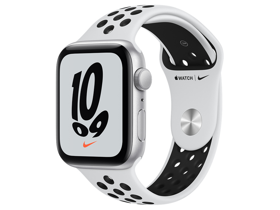 Apple Watch Nike SE GPSモデル 44mm MKQ73J/A [ピュアプラチナム/ブラックNikeスポーツバンド]