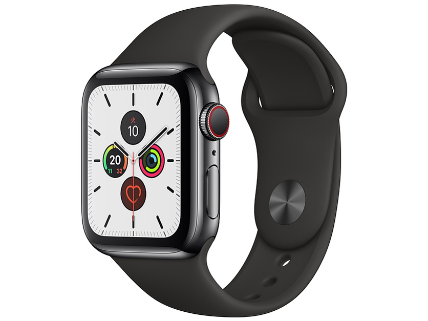 Apple Watch Series 5 GPS+Cellularモデル 40mm MWX82J/A [スペースブラックステンレススチールケース/ブラックスポーツバンド] ●